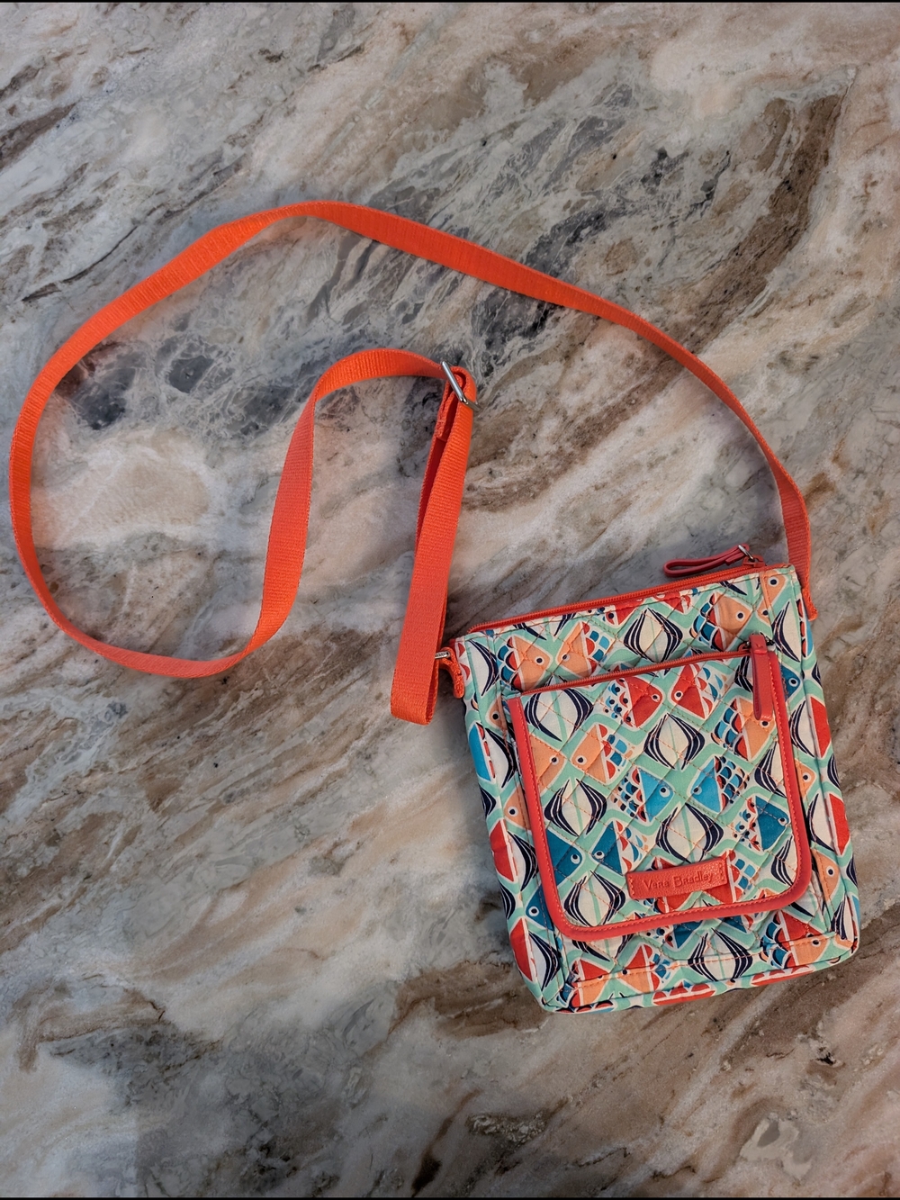 Vera Bradley Mini Hipster Crossbody – "Go Fish" Pattern (Rare/Retired)
